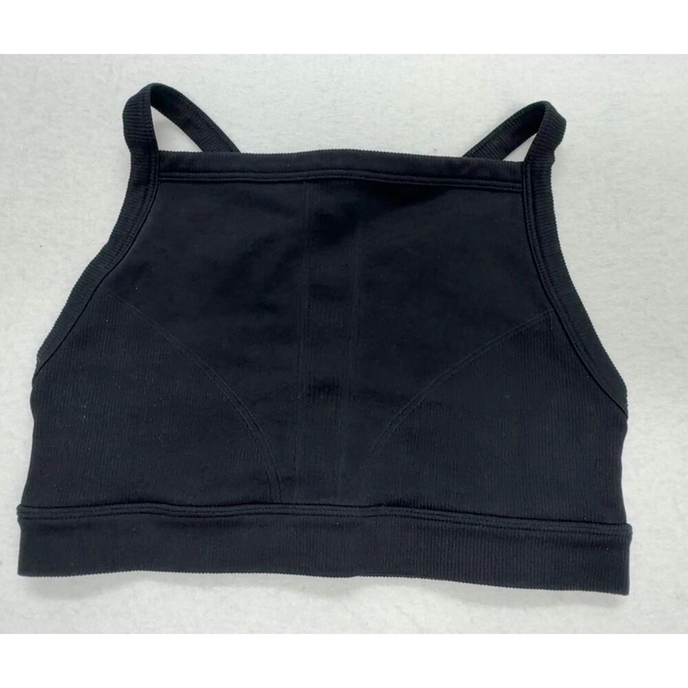 Alala Large Black Bra High Front Thick Strap Workout Exercise